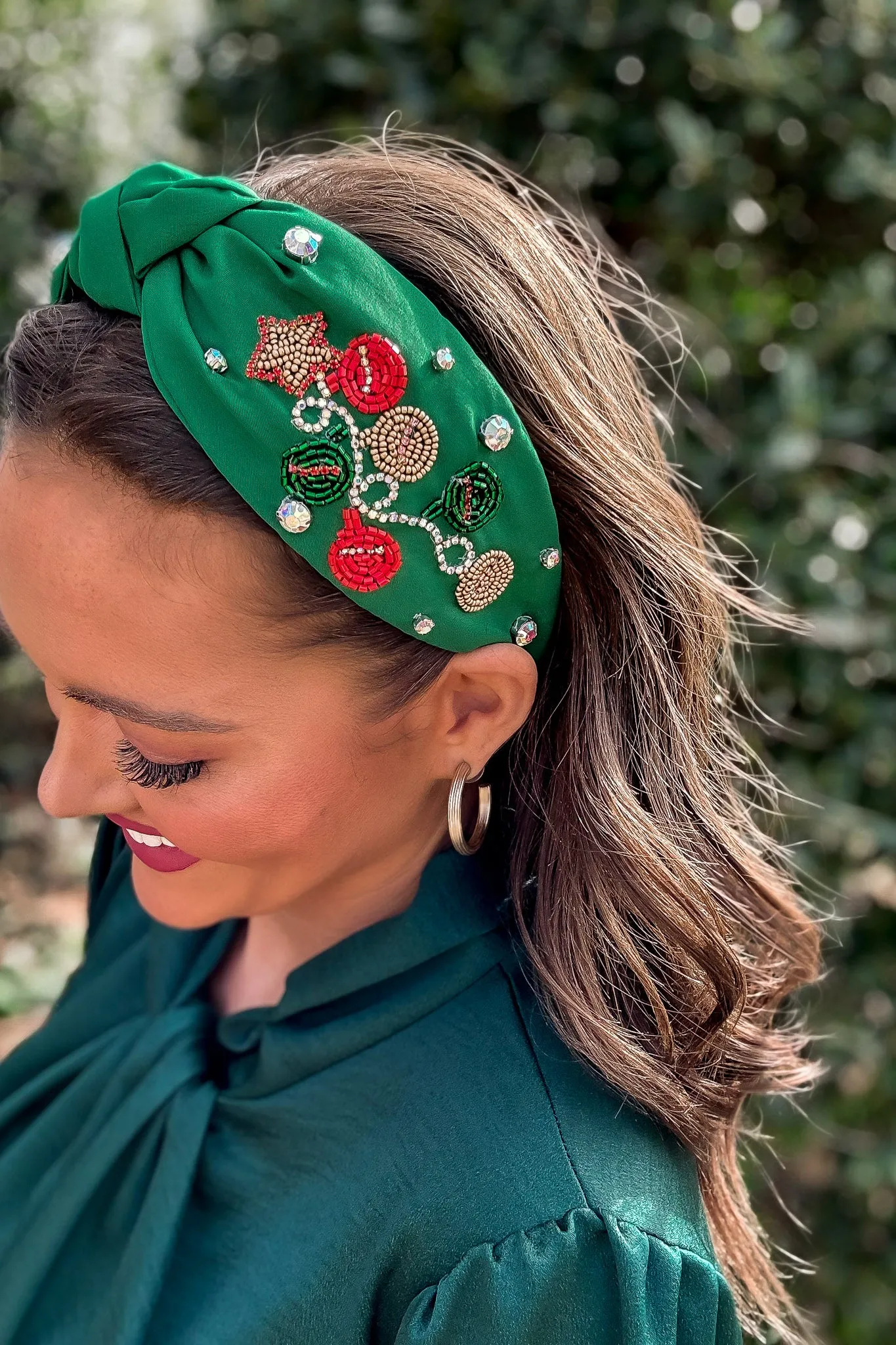 Green Star Swirl Embellished Headband