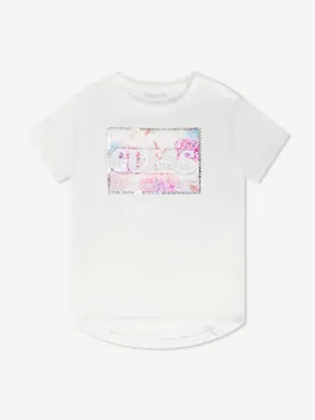 Guess Girls High Low T-Shirt in White