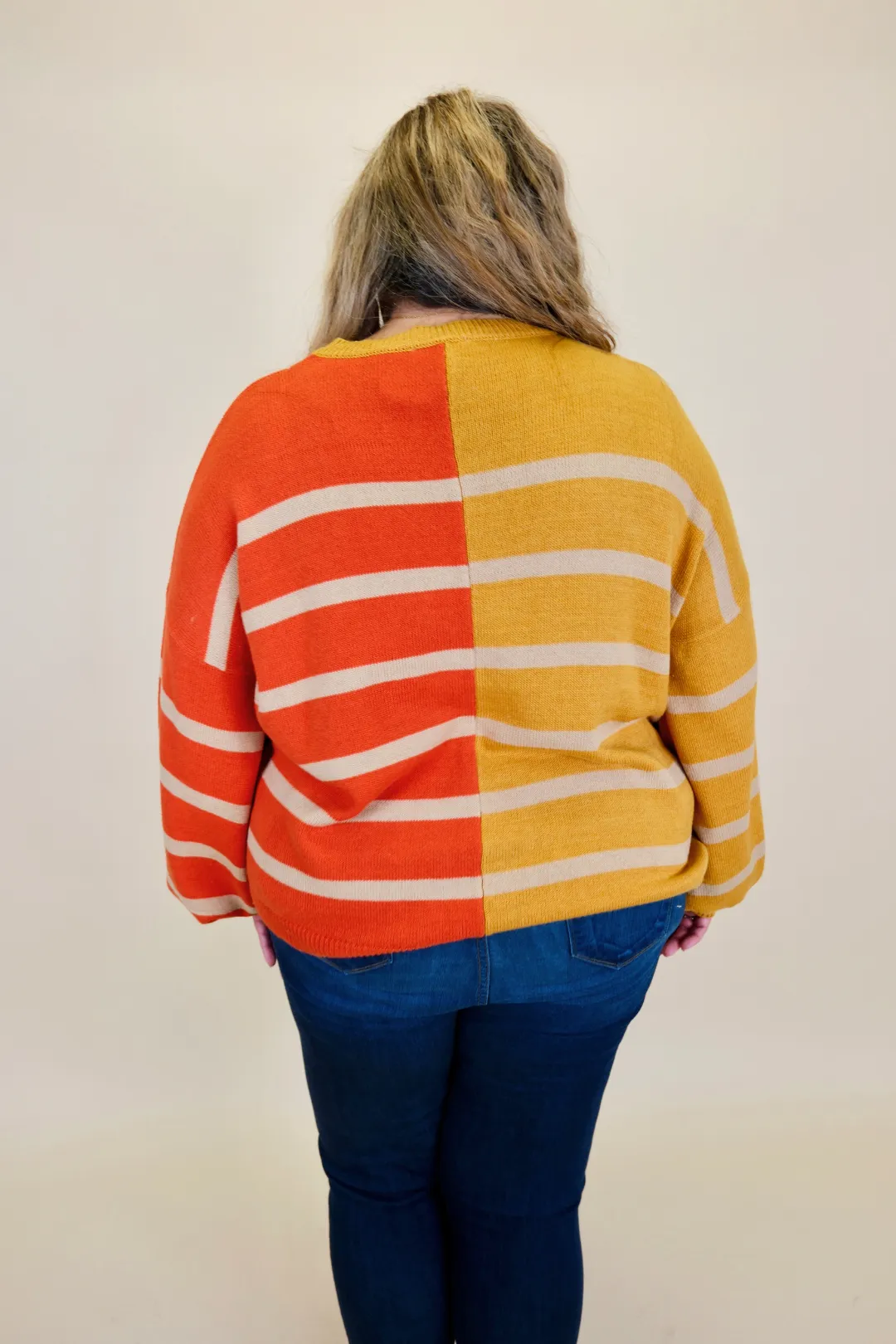 Harvest Stripes Top In Plus