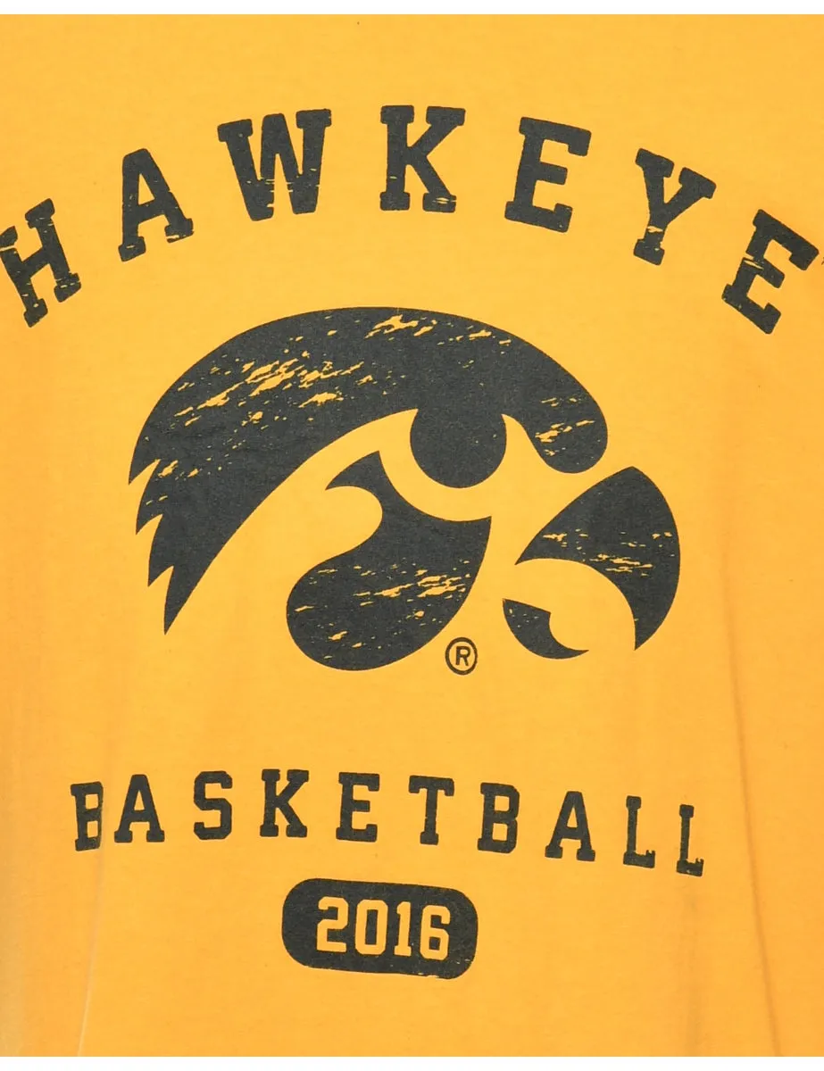 Hawkeye Basketball Printed T-shirt - L