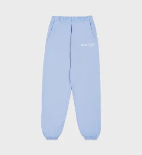 Health Club Sweatpant - Sky Blue/White