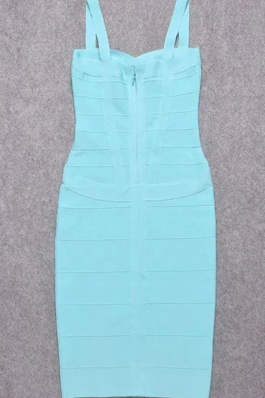 Heidi Bandage Midi Dress - Sky Blue