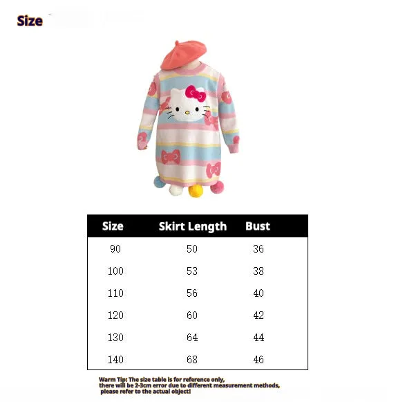 Hello Kitty Girls Rainbow Sweater Dress