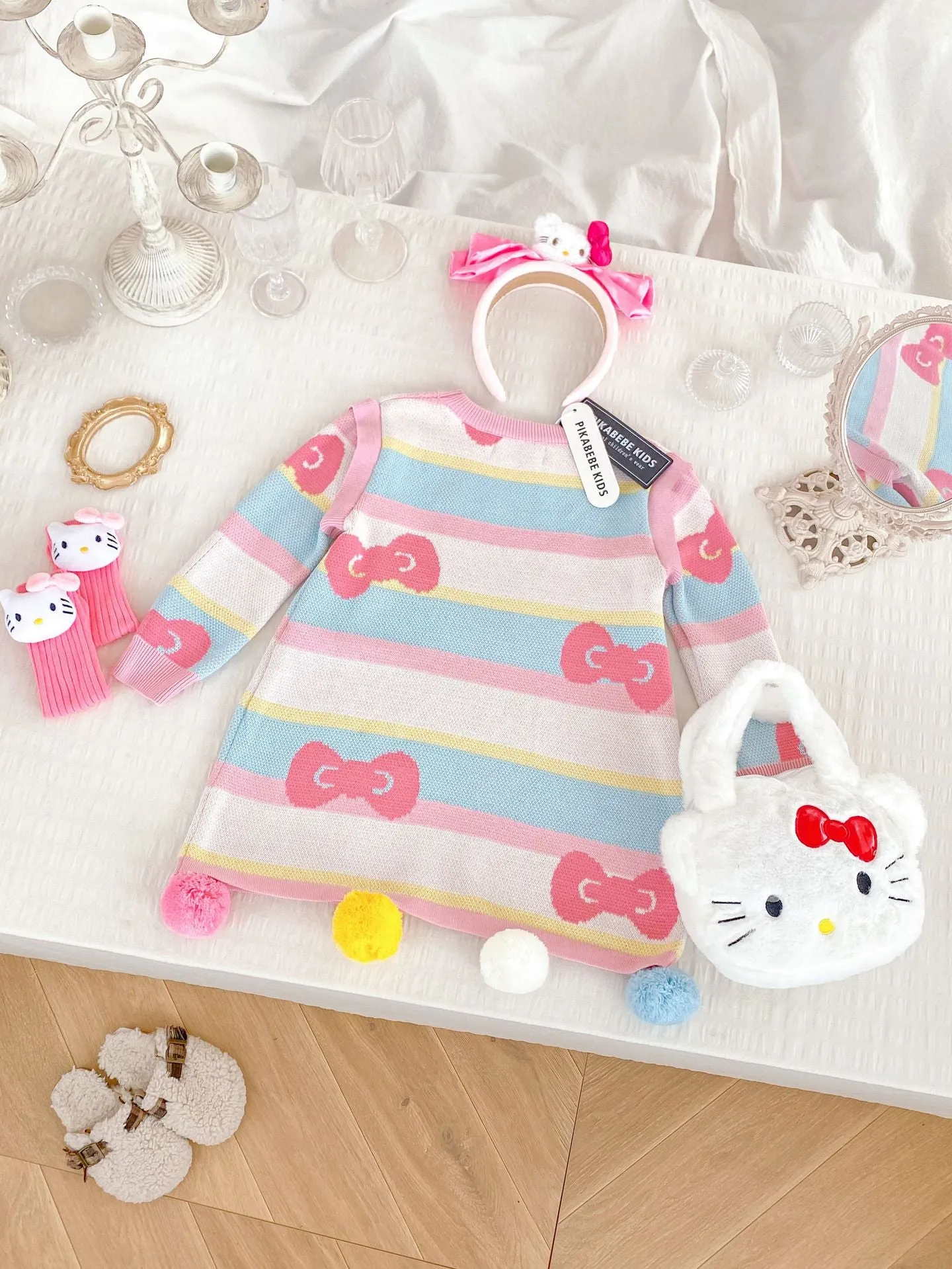 Hello Kitty Girls Rainbow Sweater Dress