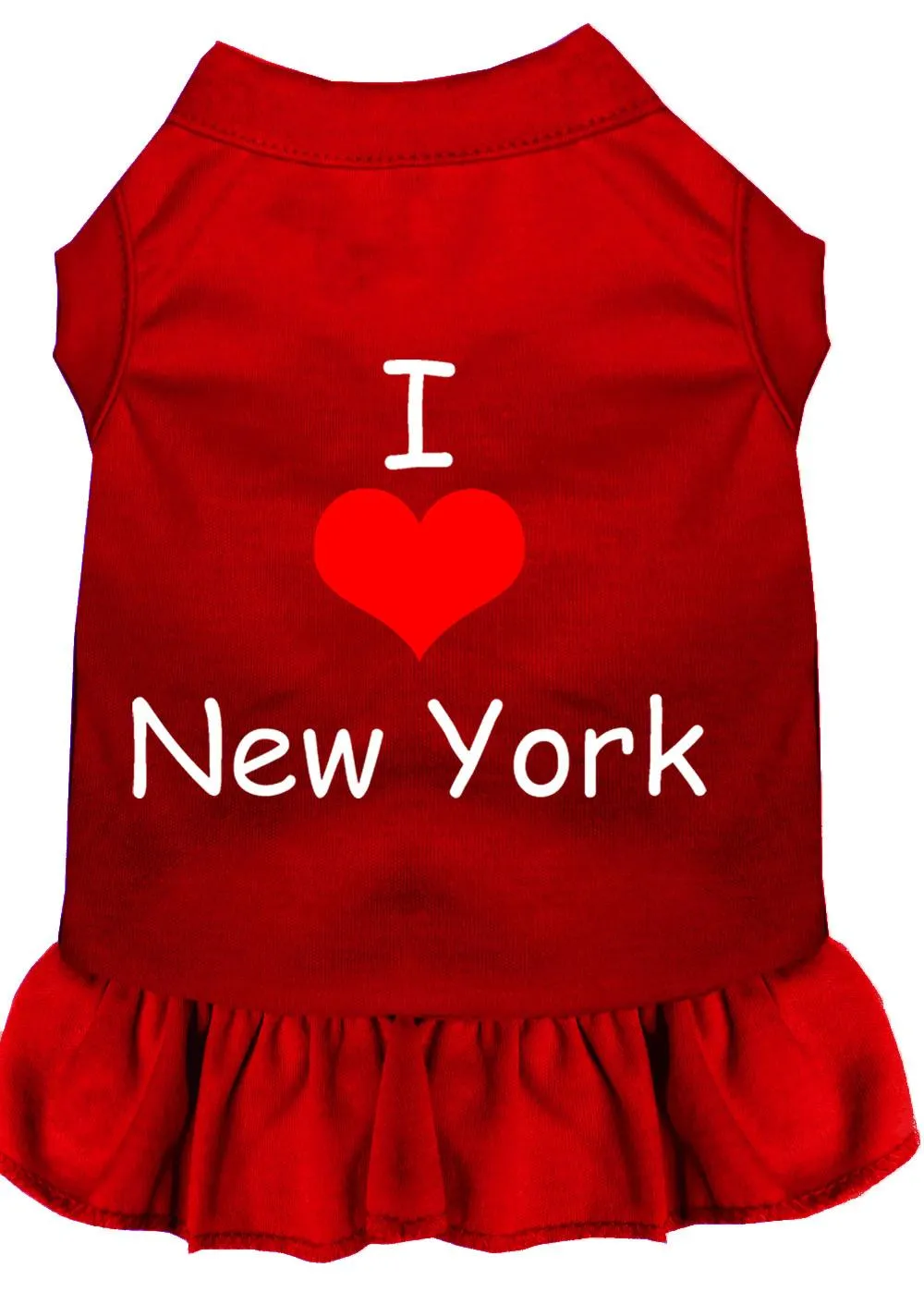 I Heart New York Screen Print Dress Red Xxl (18)