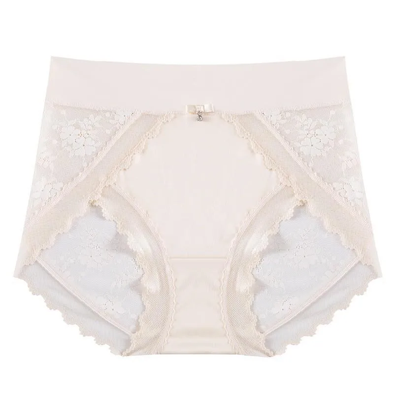 Jacquard Lace Antibacterial Satin Gynecological Panties