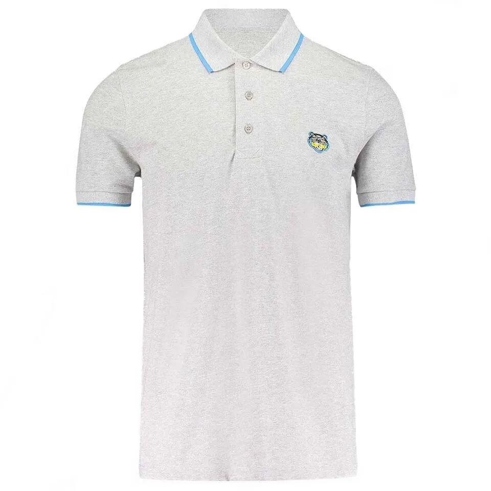 Kenzo Slim Fit Tiger Polo Shirt "Light Grey"