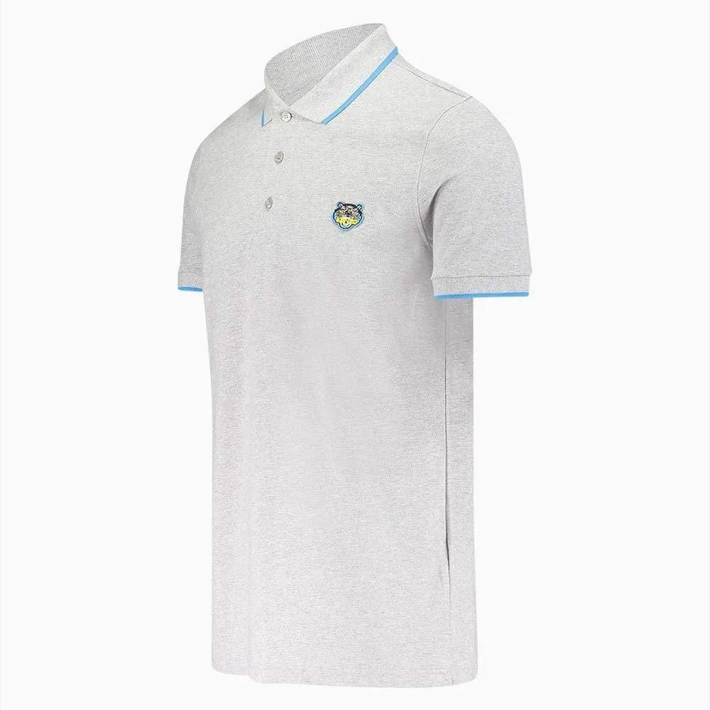 Kenzo Slim Fit Tiger Polo Shirt "Light Grey"