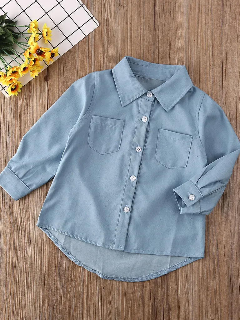 Kick It With My Mom Today Chambray Dress Shirt