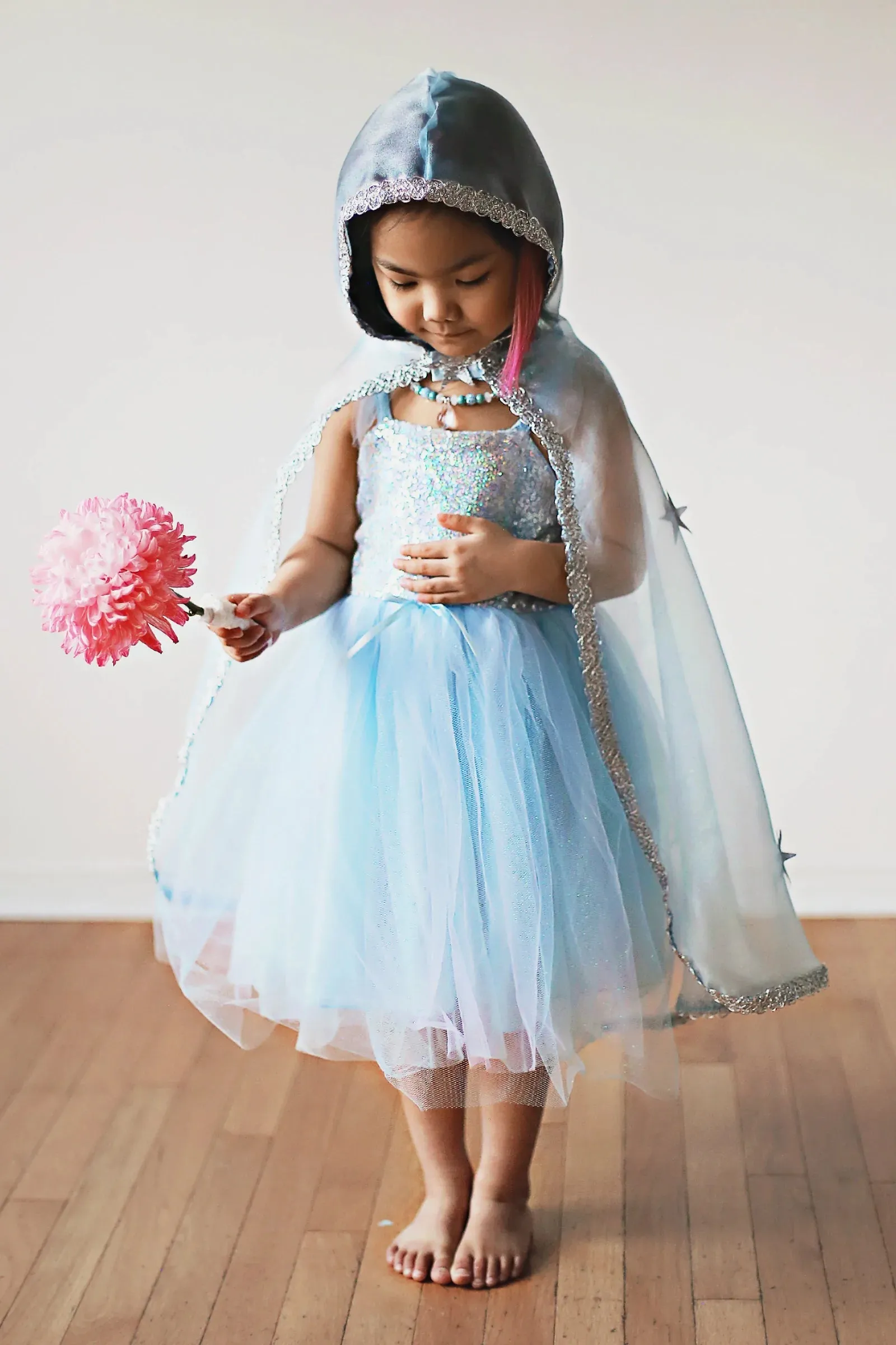 Kids Costume Blue Snow Queen Cape