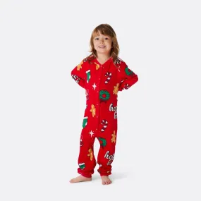 Kids' Red Hohoho Overall Christmas Pyjamas