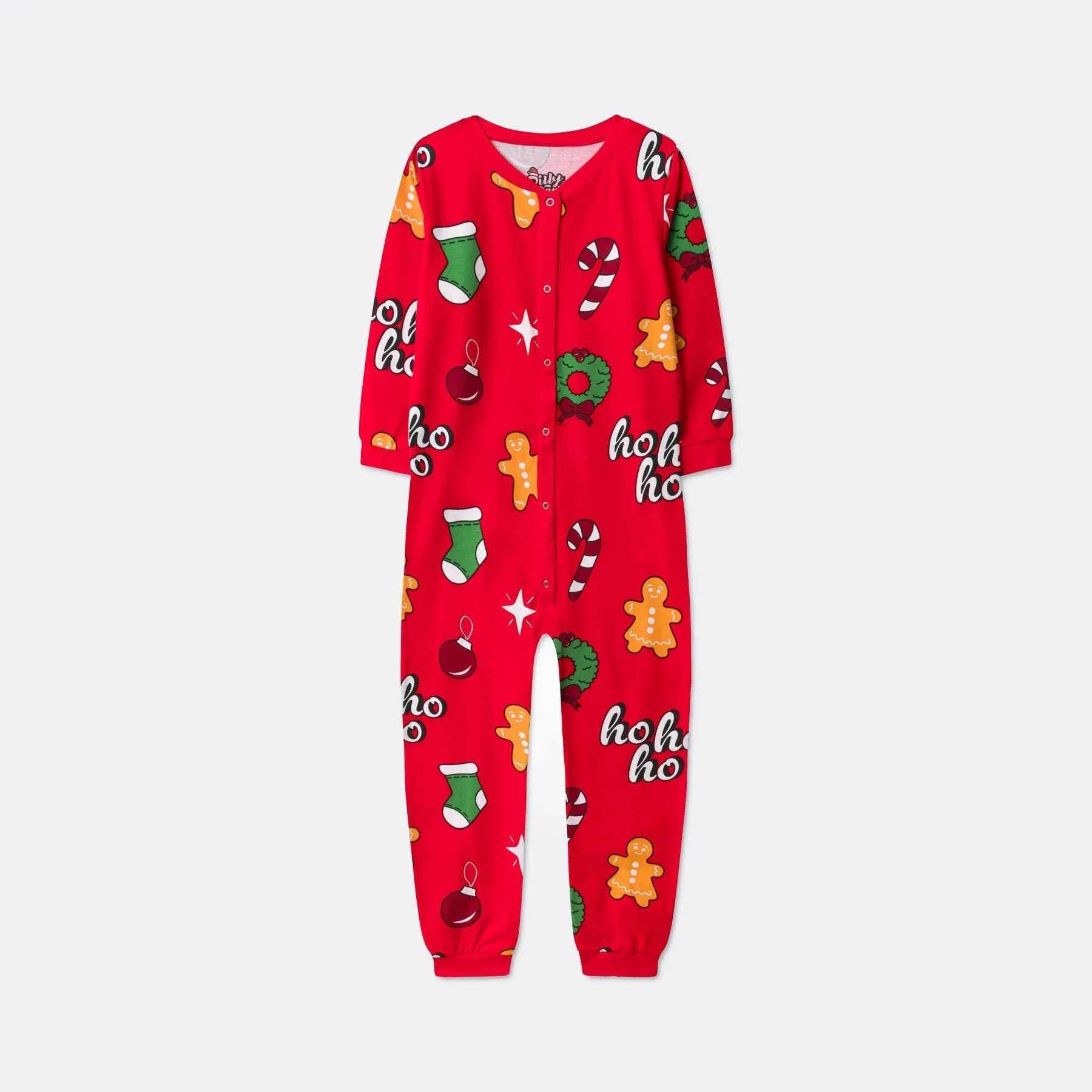 Kids' Red Hohoho Overall Christmas Pyjamas