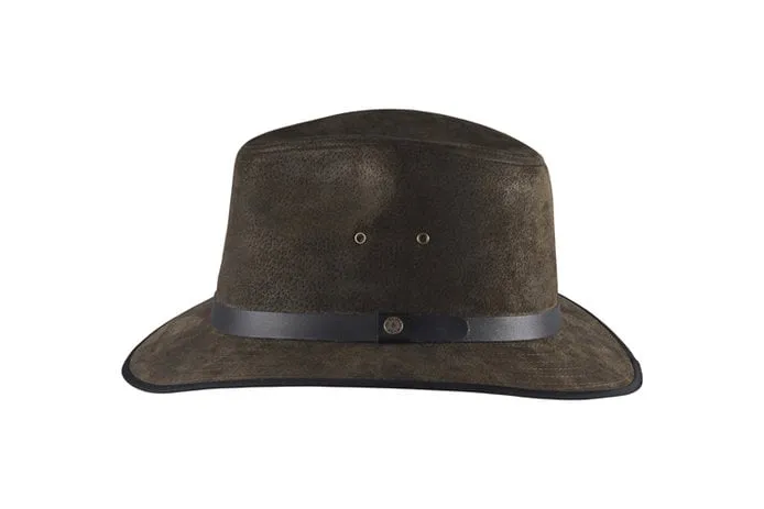 Kooringal Canungra Leather Drover Hat - Olive