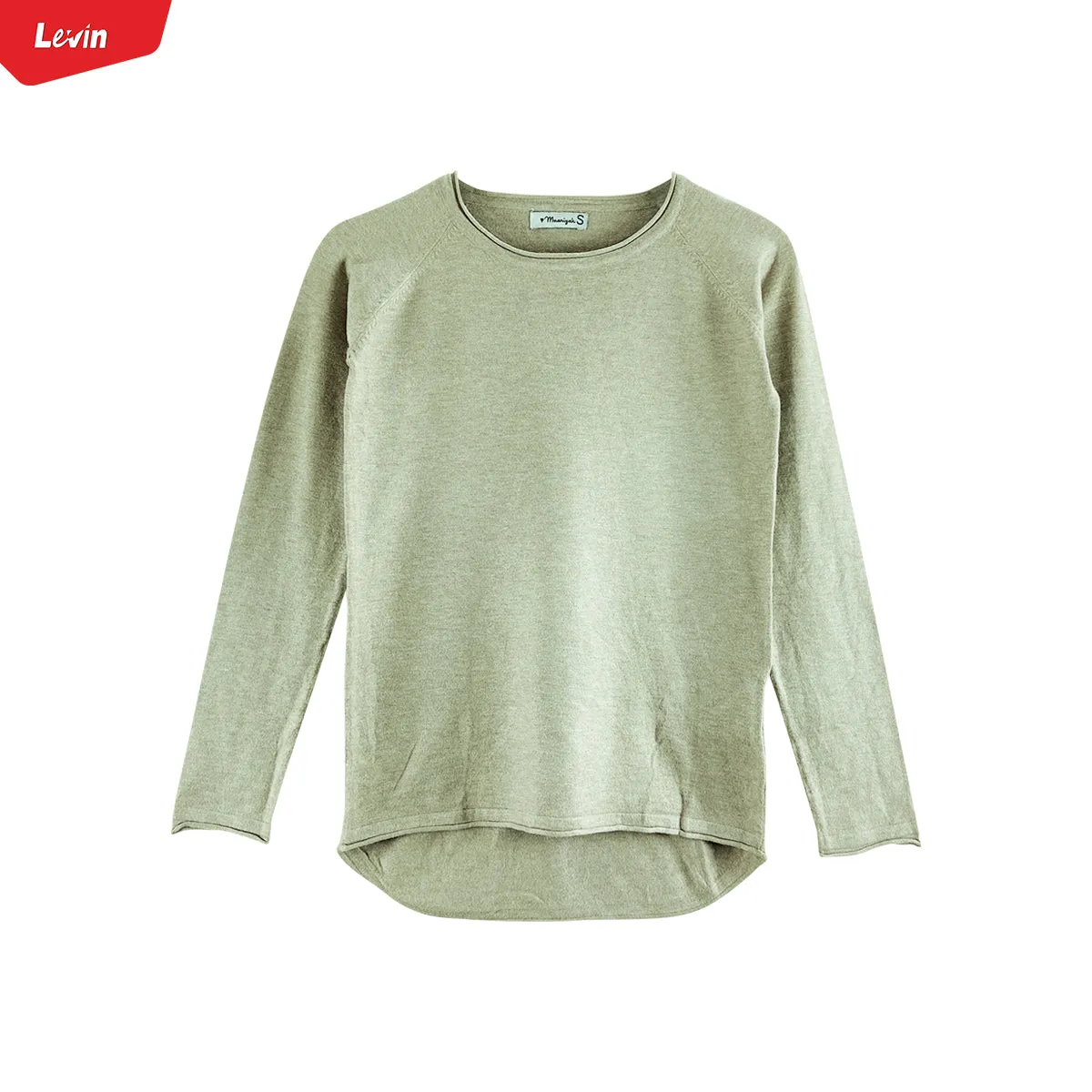 Ladies Long Sleeve Round Neck Pullover Sweater Top