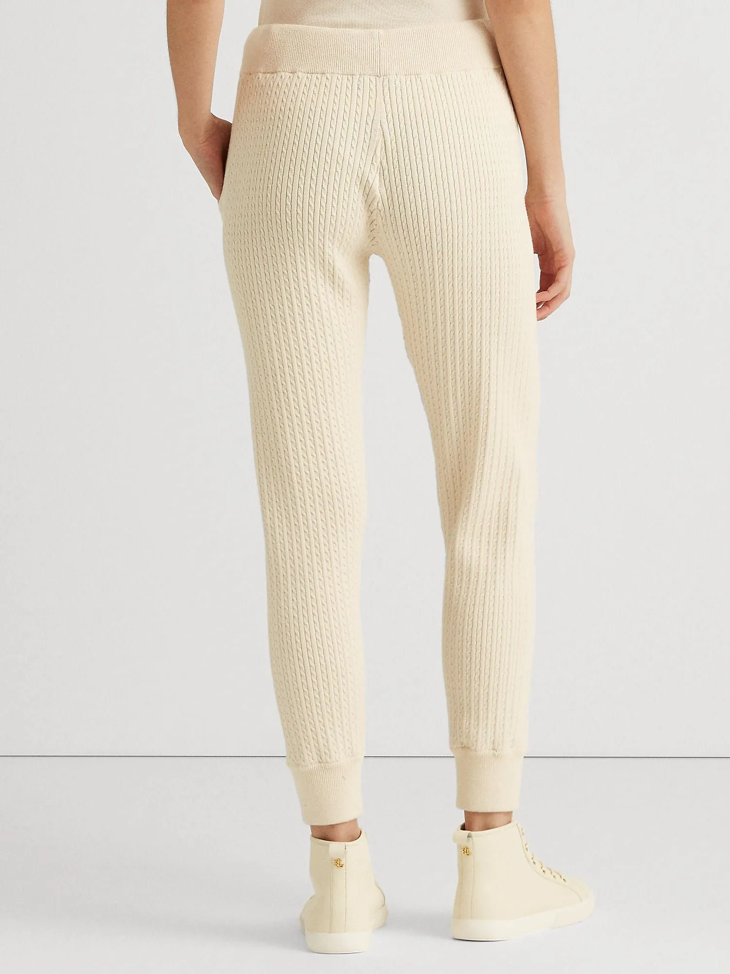 Lauren Ralph Lauren Womens Cable-Knit Jogger Pants