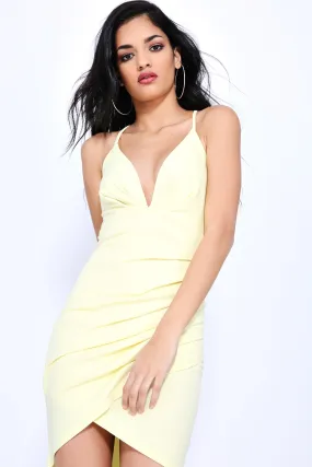 Lemon Plunge Bodycon Dress