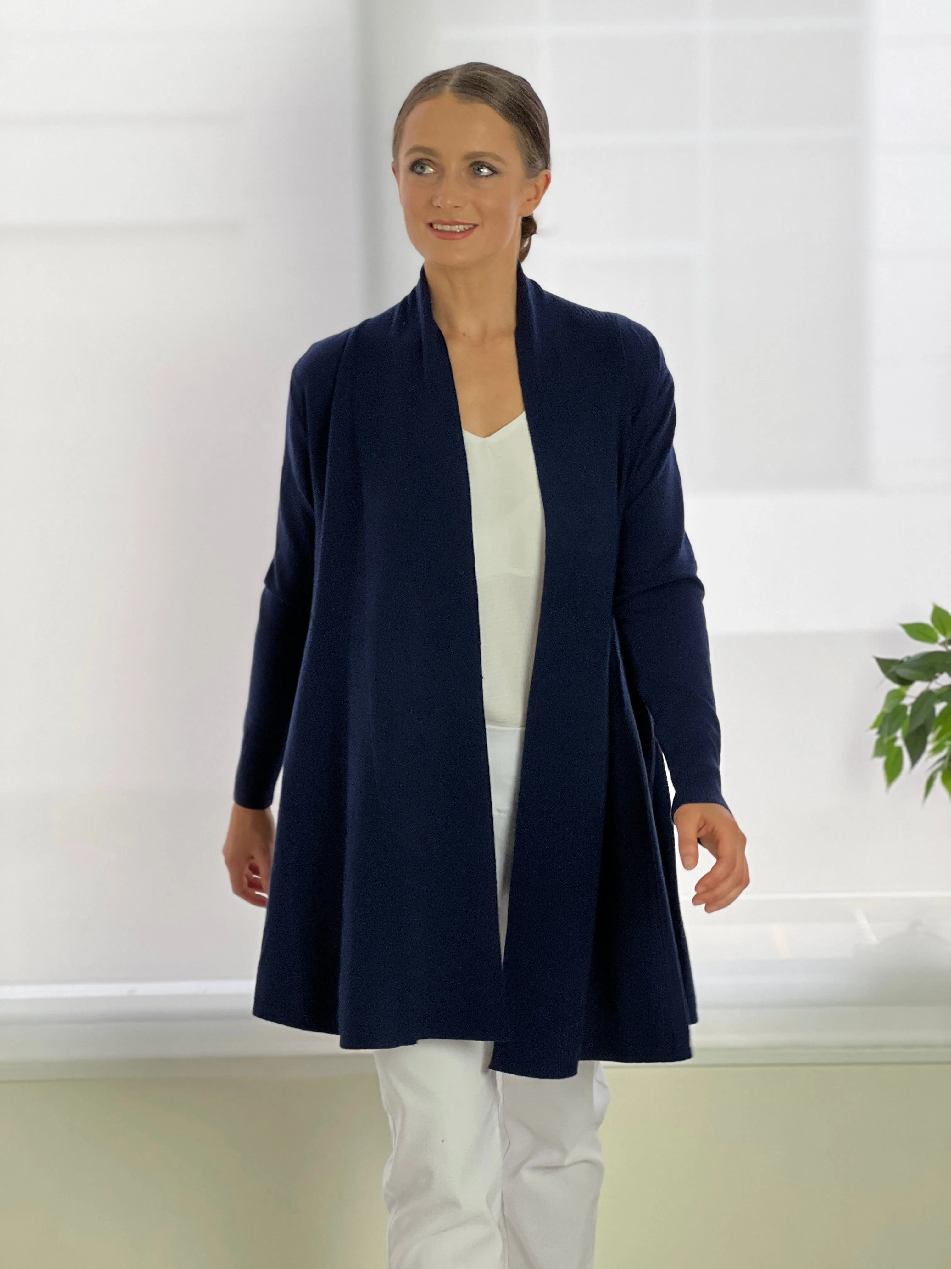 Leo Navy Knit Cardigan