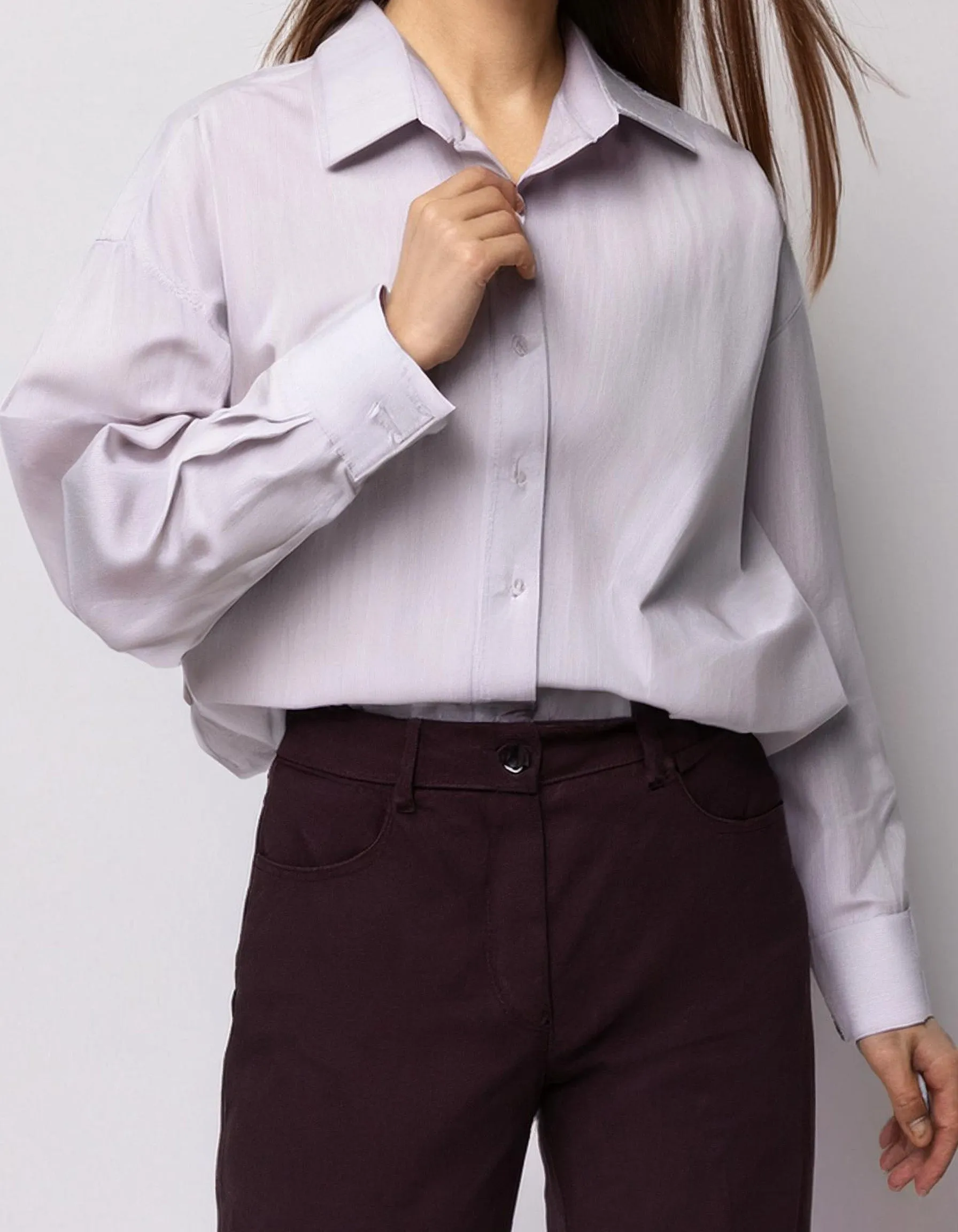 Light Purple Relaxed Fit Dress Shirt