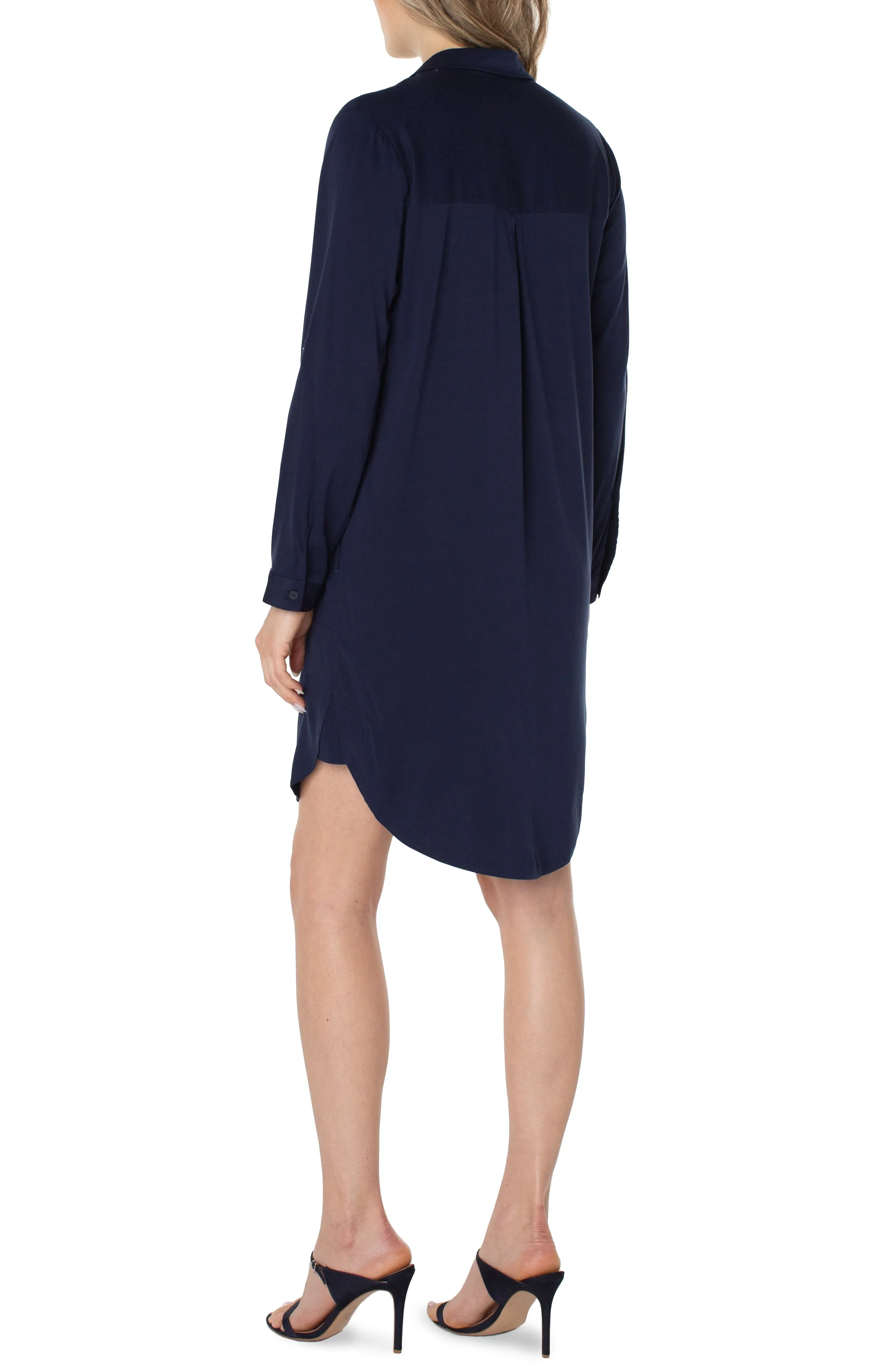 Liverpool Popover Shirt Dress (Cosmic Navy)