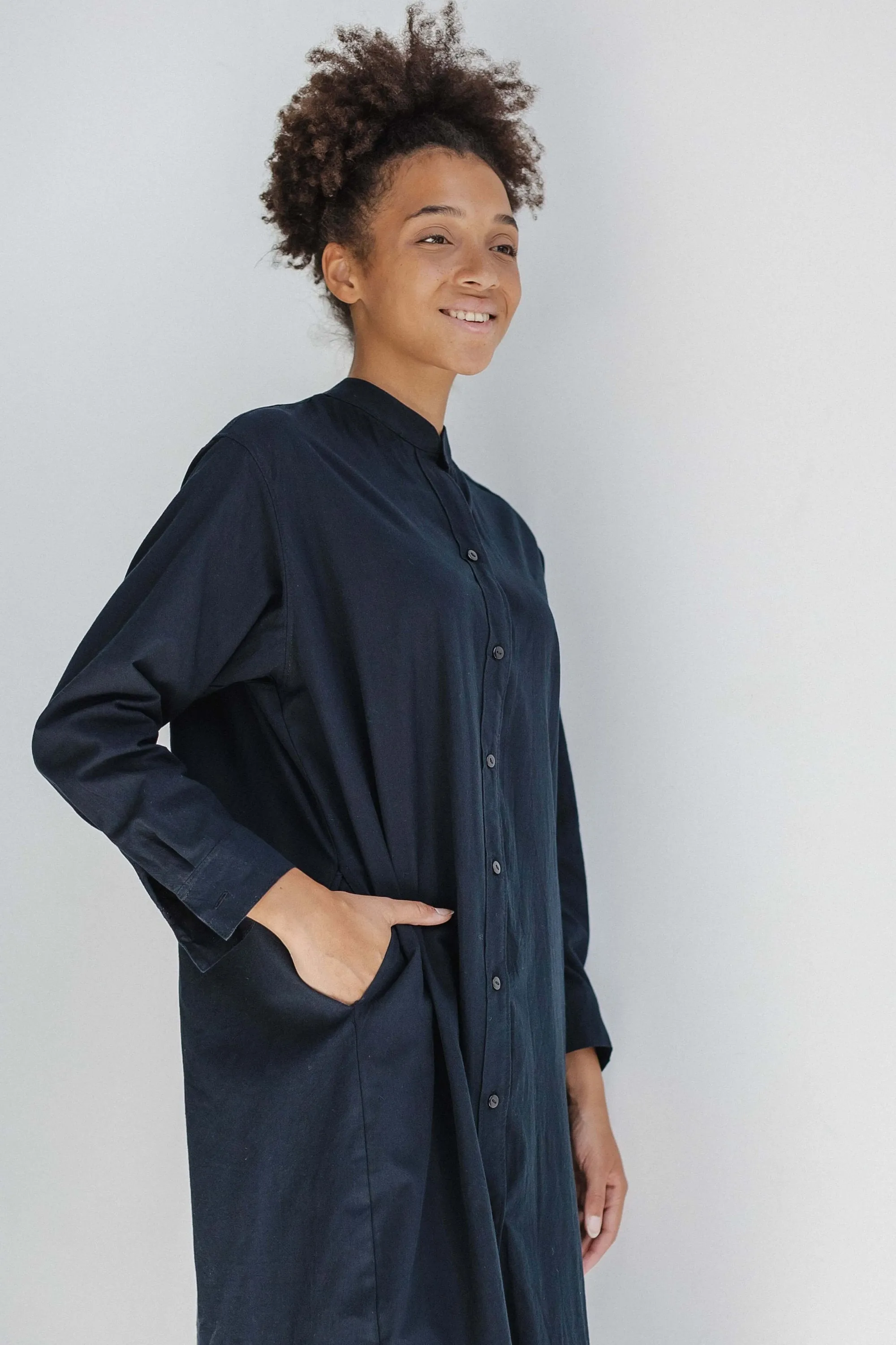 Long Sleeve Sleepdress — Black