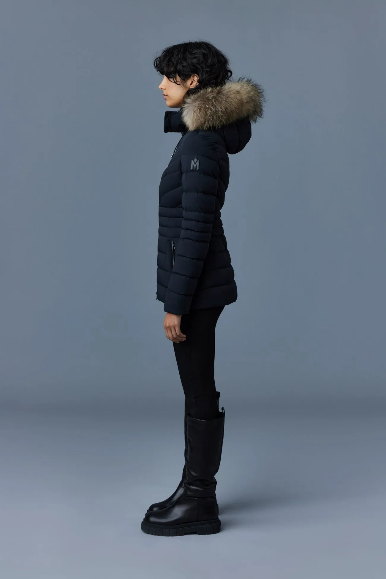 Mackage Patsy Mid-Length Recycled Down Jacket Black