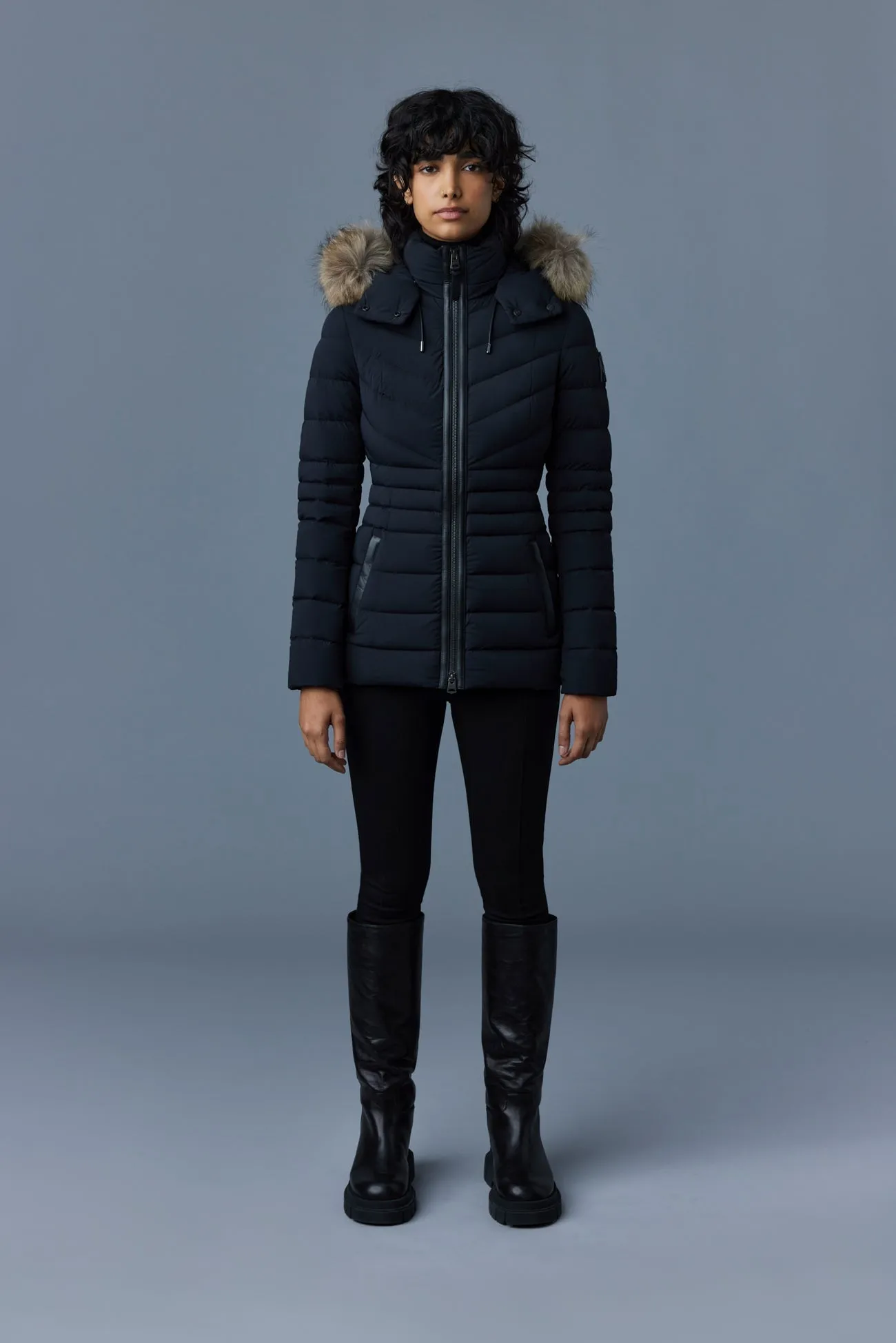 Mackage Patsy Mid-Length Recycled Down Jacket Black