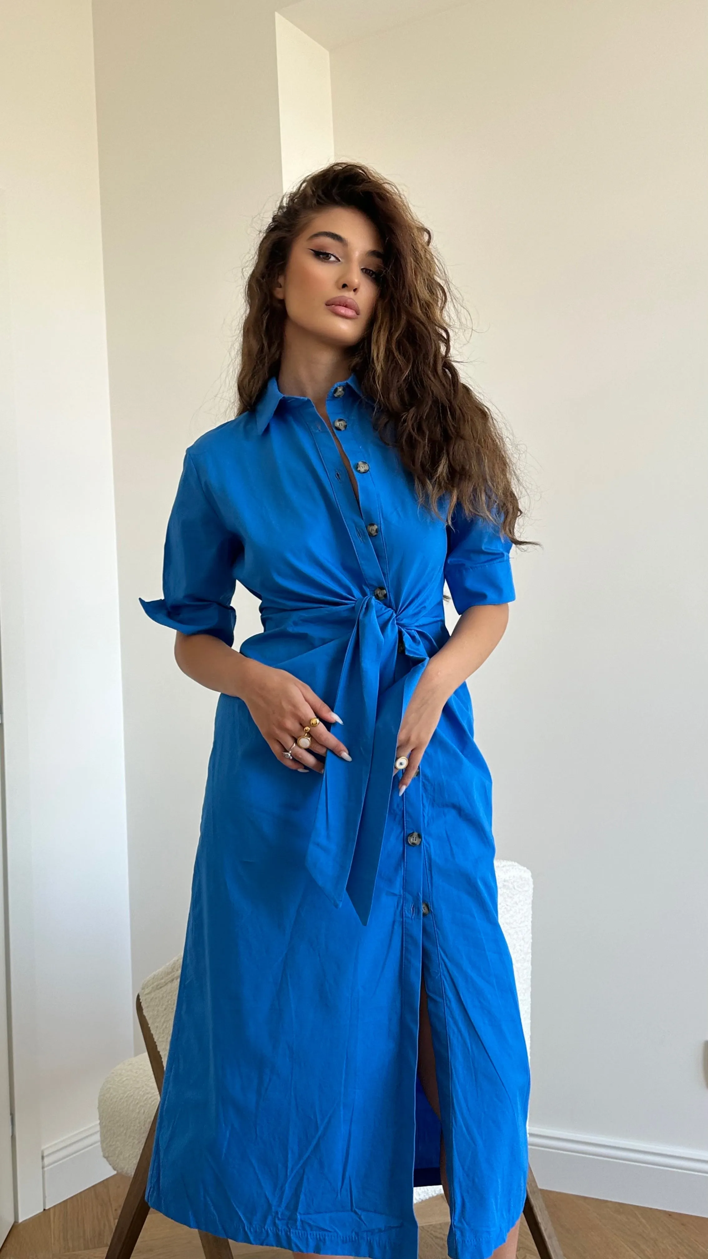 Maxi shirt dress