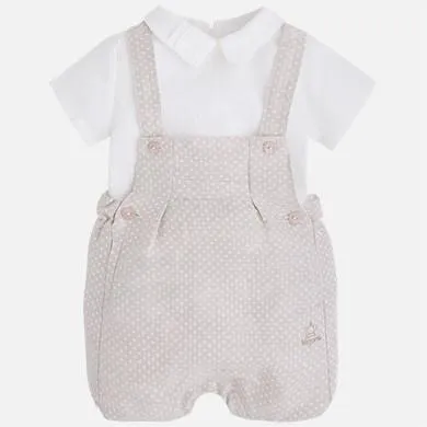 Mayoral Linen Overall and Shirt