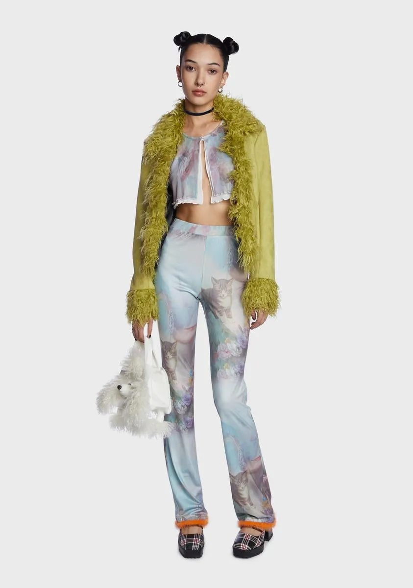 Melody Faux Fur Line Pants