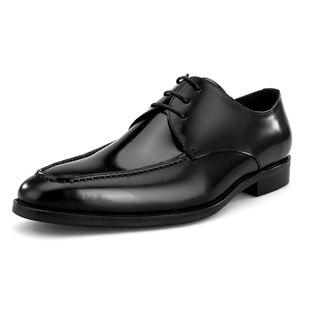 Men Lace Up Moccasion Toe Formal Shoes