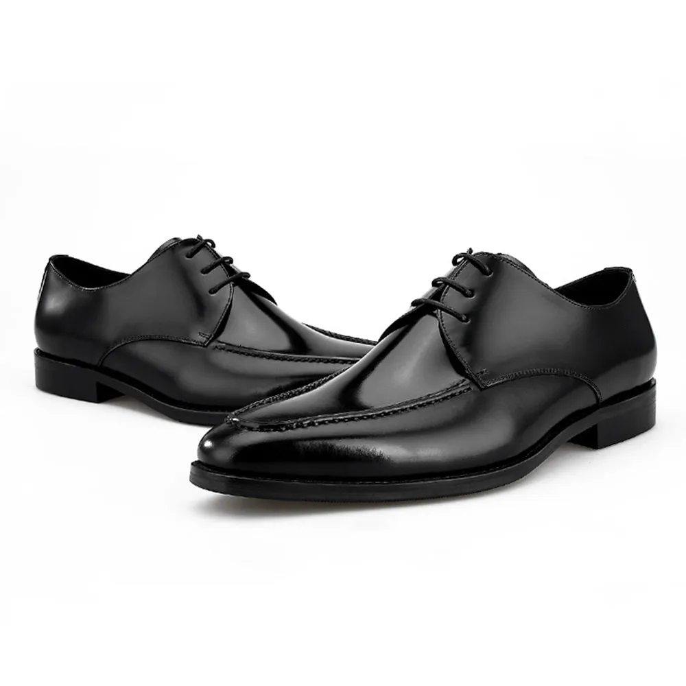 Men Lace Up Moccasion Toe Formal Shoes