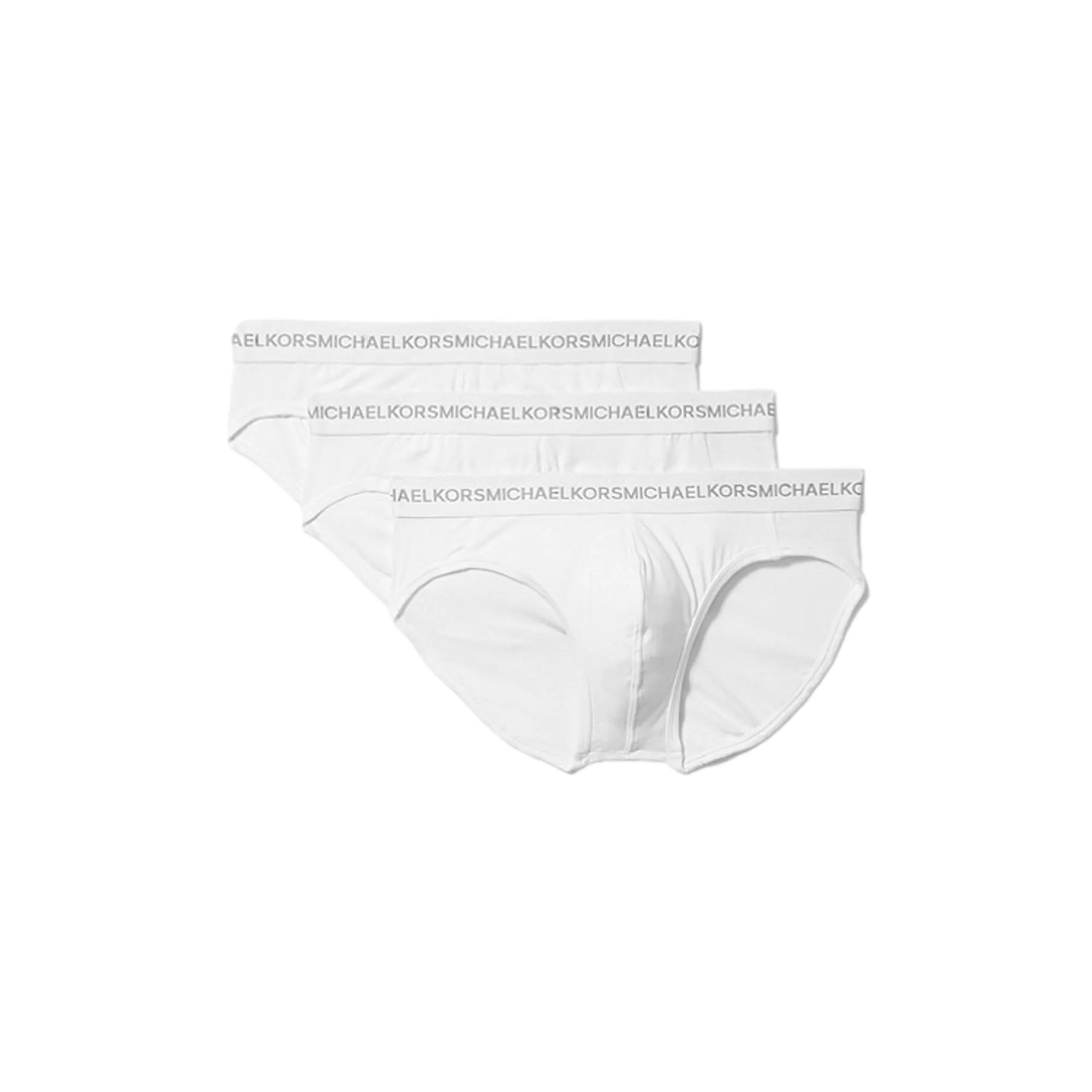 Michael Kors Supreme Touch Basic Logo Bikini Brief 3 Pack - White