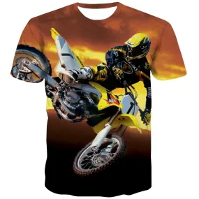 Motocross T-shirt Men motorcycle Tshirts Casual Offroad T shirts Funny