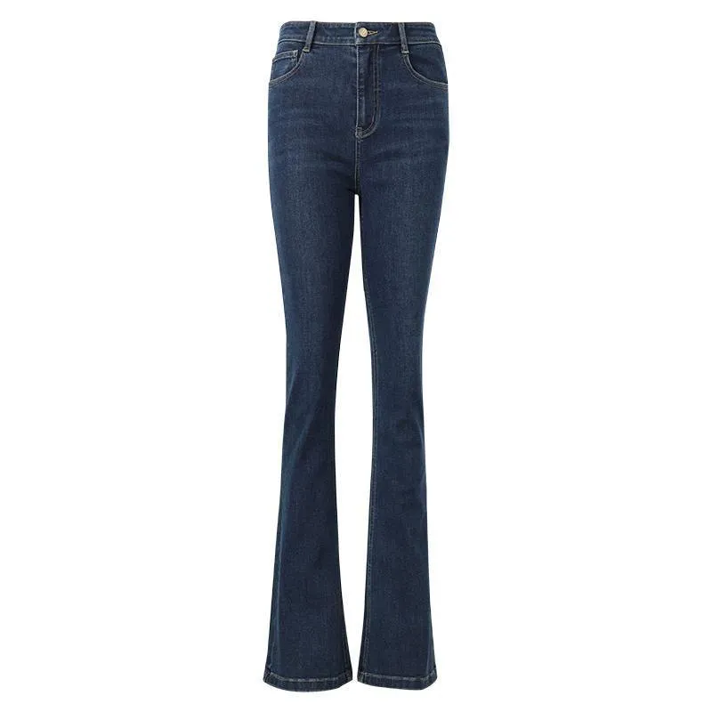 Mulberry Silk Denim Flared Trousers