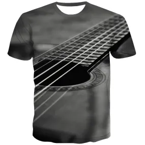 Music T-shirt Men Instrument T shirts Funny Retro Tshirts Cool Electronic Tshirts Novelty