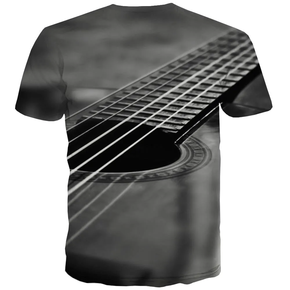 Music T-shirt Men Instrument T shirts Funny Retro Tshirts Cool Electronic Tshirts Novelty