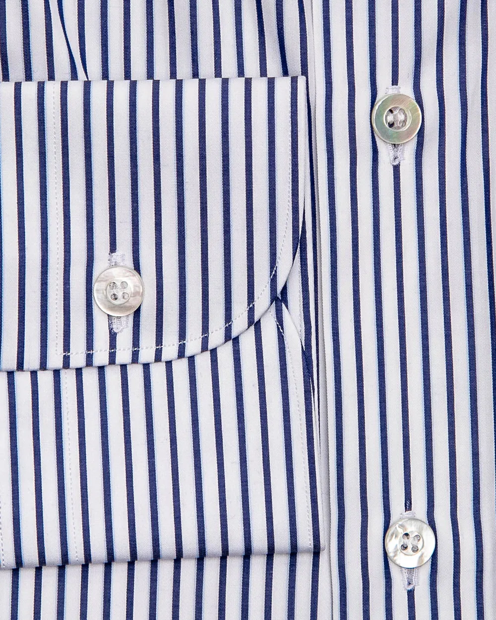 Navy Striped Dress Shirt