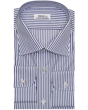 Navy Striped Dress Shirt