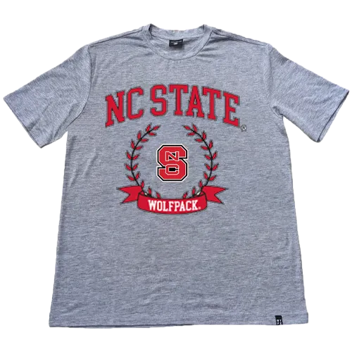 NC State Wolfpack Heather Grey Block S Flex Fit T-Shirt