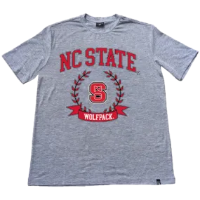 NC State Wolfpack Heather Grey Block S Flex Fit T-Shirt