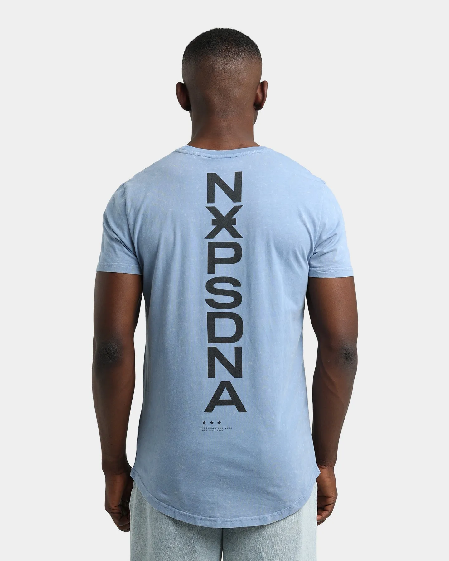 Nena And Pasadena Impulsive Cape Back T-Shirt Acid Faded Denim