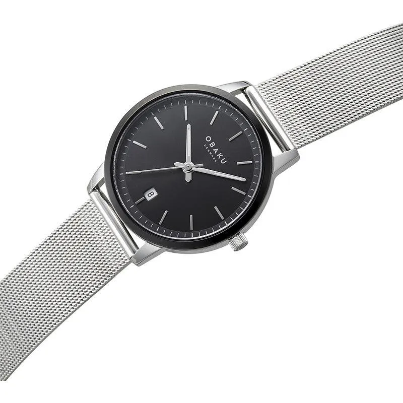 Obaku Salvie Lille Monochrome Black 34mm Watch - V270LDABMC