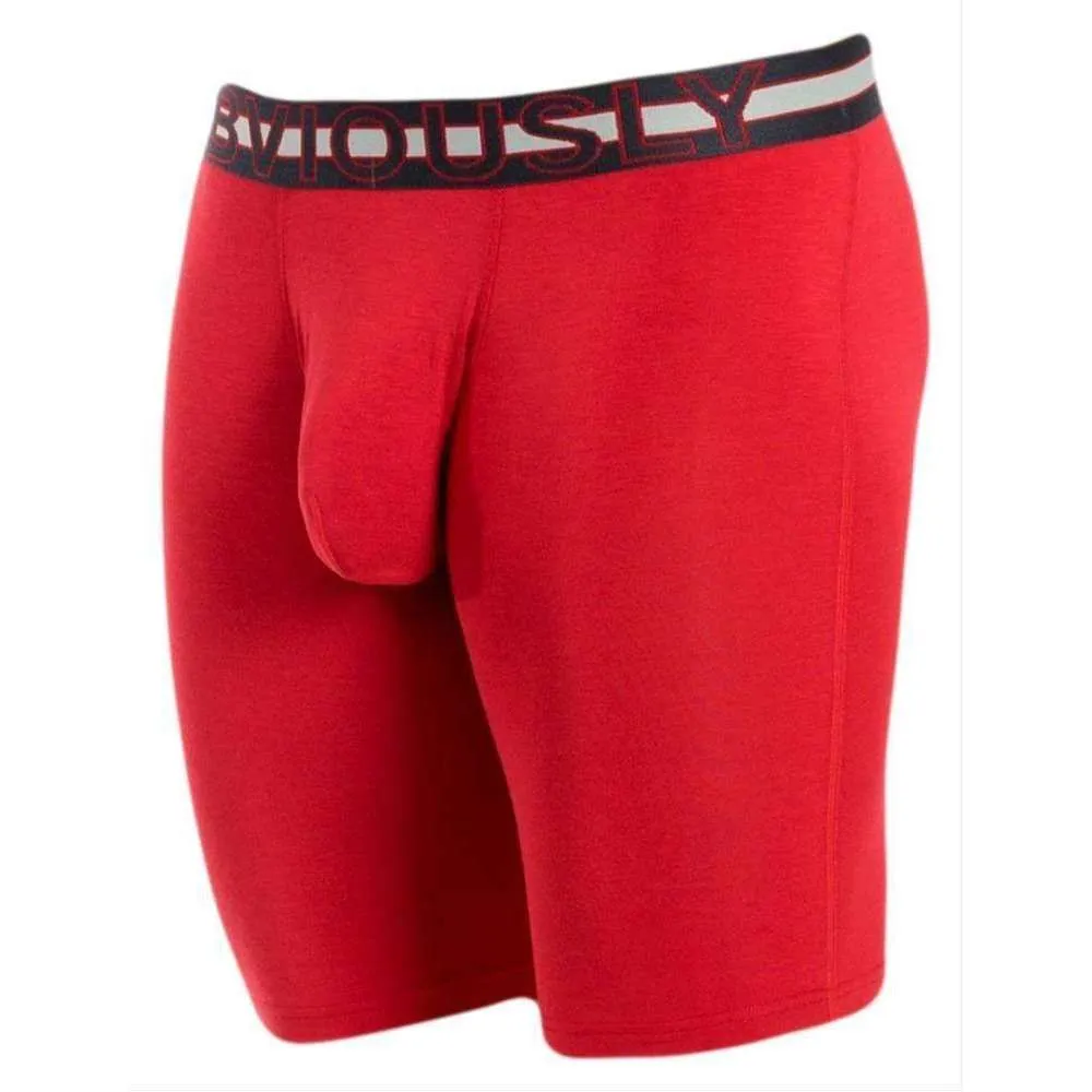 Obviously EveryMan AnatoMAX Boxer Brief 9inch Leg - Chilli Red