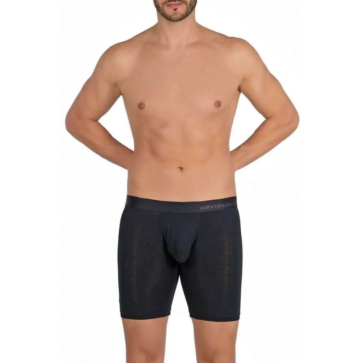 Obviously PrimeMan AnatoMAX Boxer Brief 6inch Leg - Black