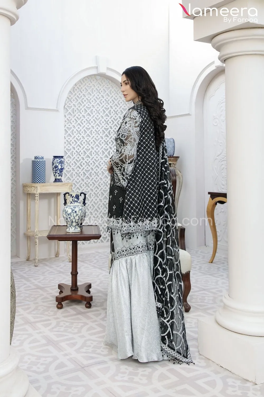 Pakistani Gharara Dress with Short Shirt Online #BP171