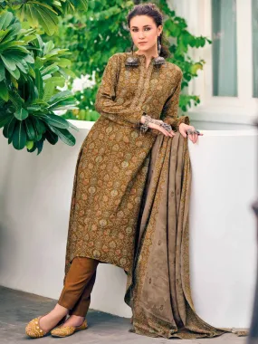 Pashmina Embroidered Unstitched Winter Ladies Suits Set