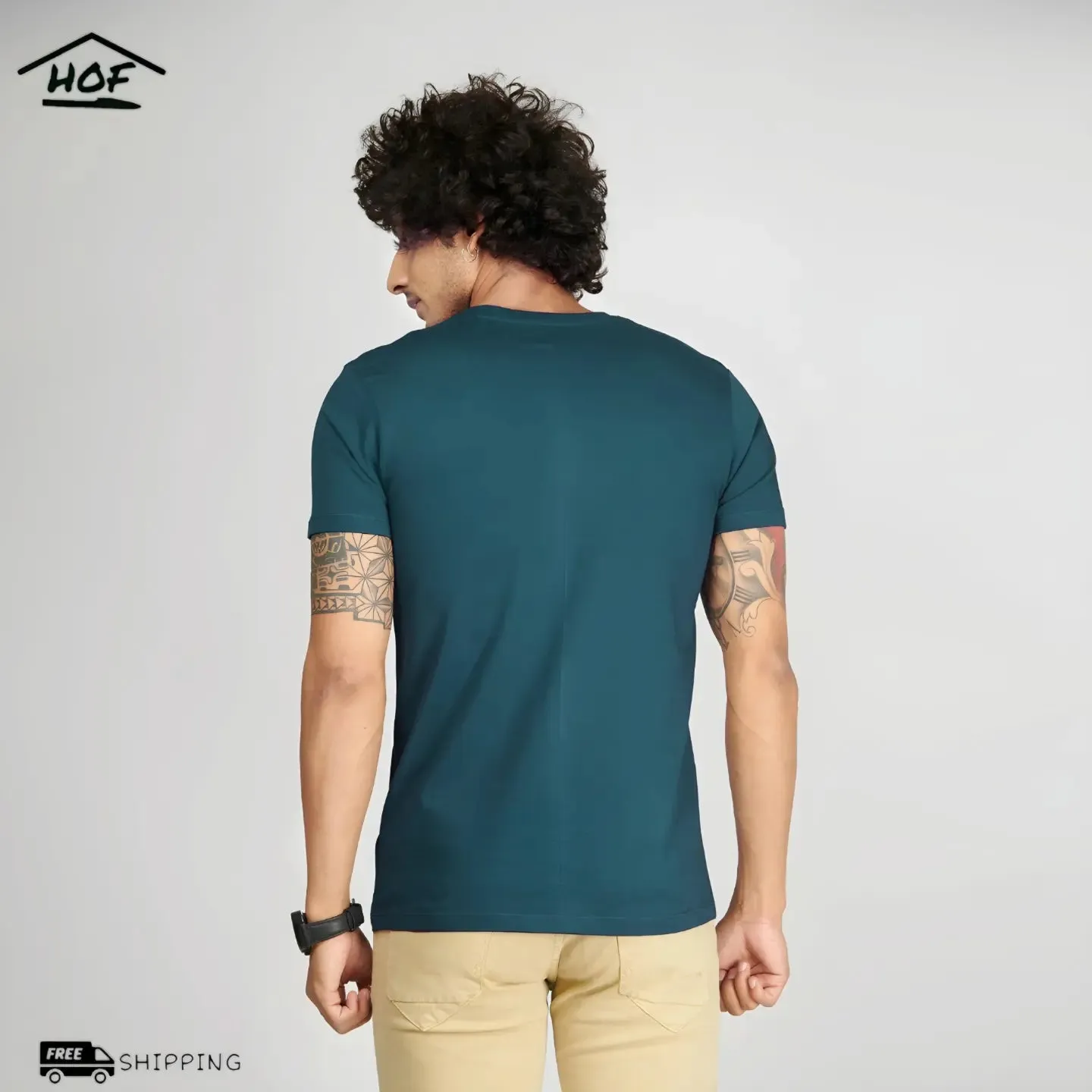 Petroleum Blue Half Sleeve T-Shirt