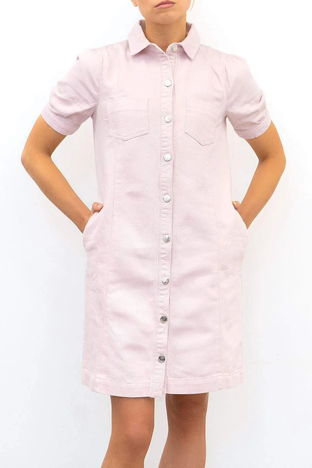 Phase Eight Kiah Pink Denim Short Shirt Dress