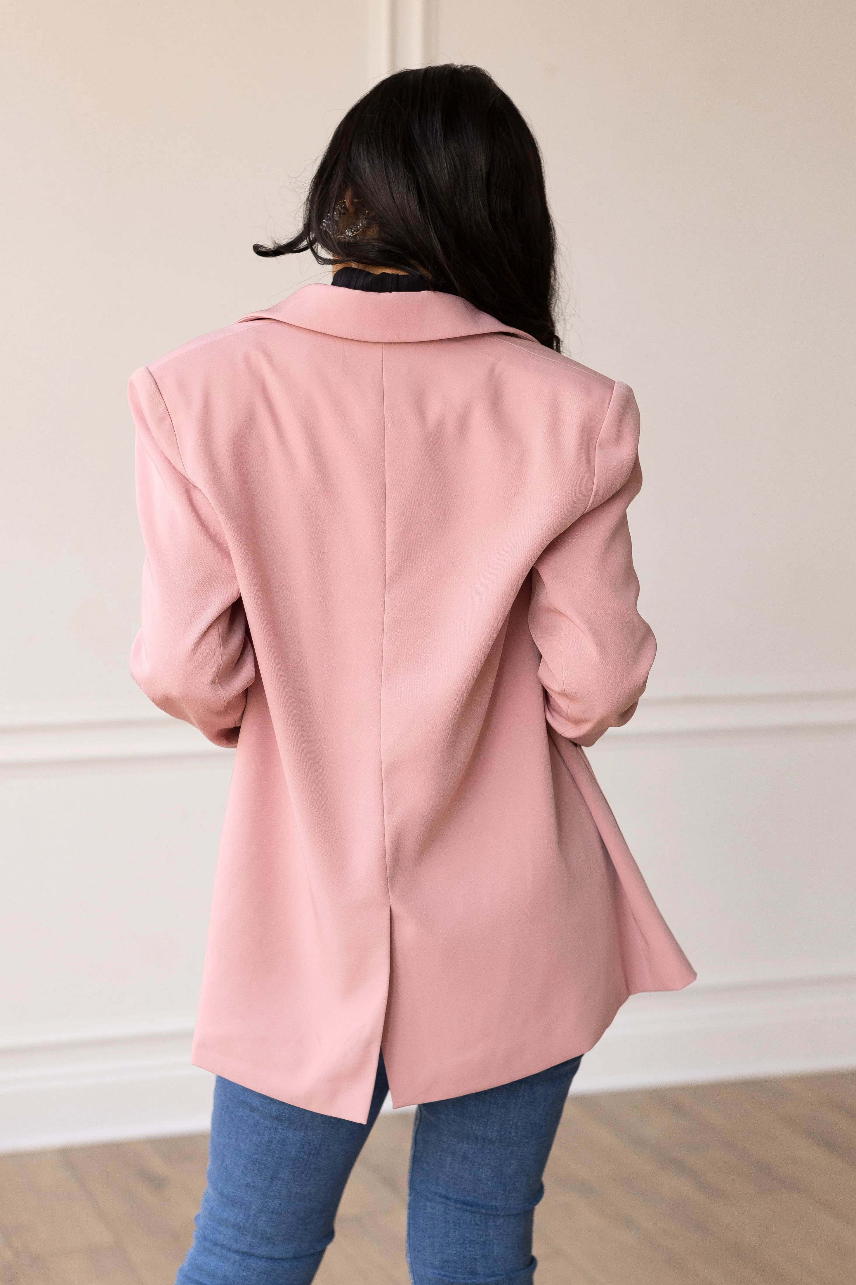 Pink Boyfriend Blazer