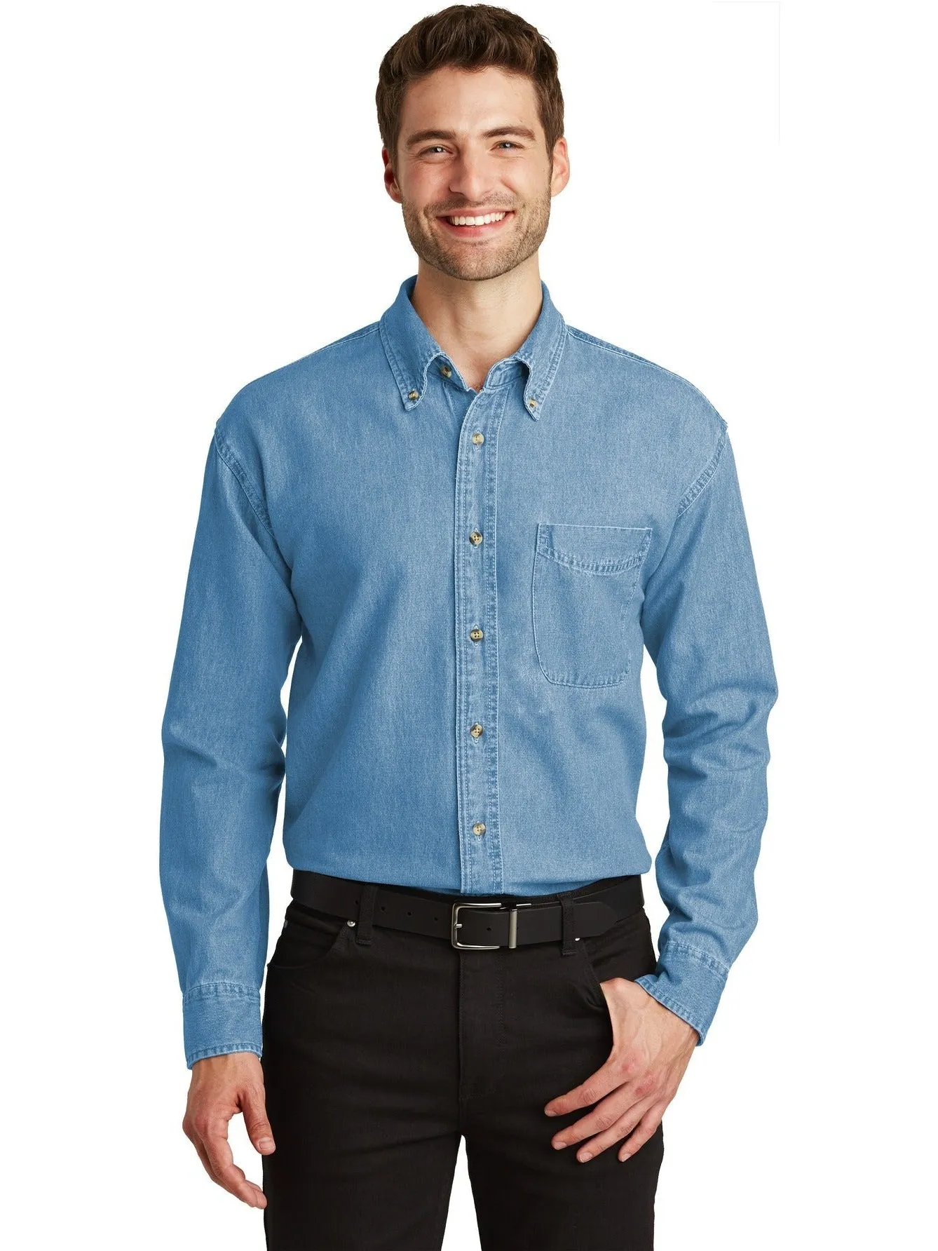 Port Authority Long Sleeve Denim Shirt